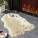 AMTOVO Faux Fur Rug, Beige Small Area Rug, Fluffy Sheepskin Rug, Fuzzy Ultra Soft 2 x 3 ft Shag Rugs for Bedroom Sofa Throw Cushion Room Decor, Sheepskin by CozyNest Decor