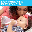 Chicco Duo 5oz. Hybrid Baby Bottle with Invinci-Glass Inside and Plastic Outside | Dishwasher, Bottle Warmer, and Electric Sterilizer Safe | Intui-Latch Nipple | Clear/Grey, 2pk by TinyTreasures Baby Boutique