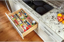Rev-A-Shelf 22" 3 Tiered Seasoning Organizer, Trim-to-Fit Wooden Kitchen Draw and Cabinet Home Storage Insert, Pull Out Spice Rack, Maple, 4SDI-24 by CozyNest Decor