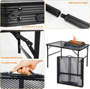 Folding Table, Easy for Storage, Compact Portable Picnic Table for Grill, Outdoor Camping, Garden, Patio, Dining, BBQ, Party, Market, 4Ft (Large, Black) by GreenHaven Gardens