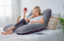 Meiz Pregnancy Pillow, Pregnancy Body Pillow, Pregnancy Pillows for Sleeping, Maternity Pillow for Pregnant Women with Velvet Cover, Grey & Purple by TinyTreasures Baby Boutique