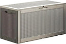 100 Gallon Lockable Resin Deck Box, Waterproof & UV-Resistant Outdoor Storage Box for Outdoor Cushion Storage, Garden Tools & Pool Accessories Storage, Gray by GreenHaven Gardens