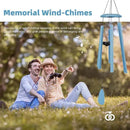 Wind-Chimes-Outdoor-Deep-Tone, Large Soothing Melodic Tones Mobile Windchimes, Wind Chimes for Outside, Memorial Wind Chime Best Gift for Mom Women Grandma Neighbors(32" Blue Coated Aluminum) by CozyNest Decor