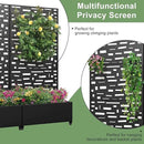 Casaphoria Metal Raised Garden Bed with Trellis and Wheels, 72"x35"x16" Planter Box for Climbing Plants, Vegetables & Vines, Features Drainage Holes and Privacy Screen (Black-Gerald) by GreenHaven Gardens