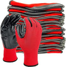Evridwear Work Gloves with Grip Rubber Coated for Men Women Warehouse Mechanic,12 Pairs Bulk by GreenHaven Gardens