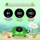 TKY Baby Bath Thermometer with LED Display-Rechargeable Water&Room Temperature Monitor, Floating Toy with Temp Alert, Waterproof for Newborns, Nurseries - Must Have Bath Essentials (Green Tortoise) by TinyTreasures Baby Boutique