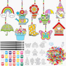 30 Sets Suncatchers Window Art Kits, DIY Sun Catchers Bulk Crafts Paint Your Own Window Ornaments for Boys Girls Classroom Home Party Birthday Activity Decor(Spring Style) by GreenHaven Gardens