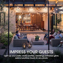 Meconard Outdoor Patio String Light Bulbs, Shatterproof Waterproof S14 LED Replacement Bulbs for Outdoor String Lights, 1W LED Bulbs Equal to 11W Incandescent, 2200K Warm White, E26 Base, Non-Dimmable by GreenHaven Gardens