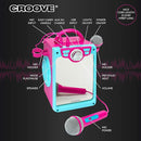 Rechargeable Kids Karaoke Machine for Girls, Pink Portable Karaoke Set, Gift for Girl Speaker with 2 Microphones & Lyrics Display - Bluetooth/AUX/USB, Best Birthday Gifts For Girls Ages 8 9+ Years Old by TinyTreasures Baby Boutique