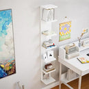 Versatile 7 Tier Shelf Unit 6.4Ft Lack Wall Shelf Unit with LED Floating Wall Shelf Unit Wall Mount Vertical Shelving for Storage Space Saving Organizer for Bedroom Living Room Office Display Decor by CozyNest Decor