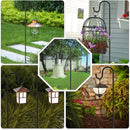 Shepherds Hooks for Outdoor, 48 Inches Garden Bird Feeder Pole for Hanging Bird Feeder, Plant Baskets, Solar Light Lanterns, Outdoor Plant Hanger Hook with 5 Base Prongs, 2 Packs by GreenHaven Gardens