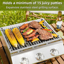 3-Burner Stainless Steel 2-in-1 Tabletop Grill and Griddle Combo, 24,000 BTU Portable Flat Top Propane Gas Grill for Commercial BBQ, Outdoor Cooking, Camping, Tailgates & Backyard by GreenHaven Gardens