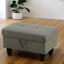 Ottoman Rectangular Storage Ottoman Bench, Flannel Footrest Stool Footstool with Lid for Living Room, Bedroom, Entryway, Gray, 28.5"x19"x17.5" by CozyNest Decor