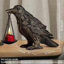 Gothic Home Decor Fake Crow Light Holder Raven Lamp Tealight Candle Holder Resin Statue Half Gold by CozyNest Decor
