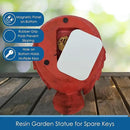 Stocky Cardinal Garden Statue and Key Hider - Hides a Secret Extra Hidden Key Outside in Garden, Yard or Porch by GreenHaven Gardens