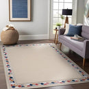 Beverly Rug Outdoor Rug 9x12 Modern Bordered Large Area Rugs for Indoor and Outdoor Patio Easy to Clean Non Shedding Living Room Porch Garden Washable Outside Carpet (9 x 12 Beige) by CozyNest Decor