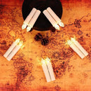 Set of 10 Ivory Flameless Window Candles, 4”H Battery Operated LED Flickering Taper Candles with Remote and Timer, Warm White Candlelight, Ideal for Chandelier/Birthday/Christmas/Party Decor by GreenHaven Gardens