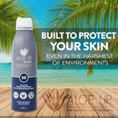 ALOE UP Sport Continuous Spray Sunscreen SPF 50 - Broad Spectrum UVA/UVB Sunscreen Protector for Face and Body - With Aloe Vera Gel - Fast Absorbing Sheer Formula - Reef Safe - Fragrance-Free - 6 Oz by TinyTreasures Baby Boutique