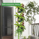 Vertical Wall Planter, 4 Pots Self Watering Living Planters Indoor, Wooden Frame Planter Wall Decoration Home Office (No Screw) by CozyNest Decor