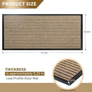 Yimobra Front Door Mat Outdoor Indoor Entrance, 100% Waterproof All-Season All Weather Doormat, Welcome Matt Outside Entry, Non Slip, Low Profile, Heavy Duty Patio Porch Floor Mats,47 x 24,Khaki by CozyNest Decor