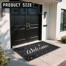 Yimobra Welcome Mat, Heavy Duty Sturdy Door Mats for Home Entrance Outdoor Indoor, Front Doormat for Outside Patio Floor Entry Porch Garage Office, Waterproof, Low Profile, 47X32 Inches, Black by CozyNest Decor