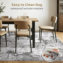9x12 Area Rug Living Room: Washable Large Abstract Modern Soft Stain Resistant Indoor Floor Rugs Non Slip Accent Carpet for Bedroom Nursery Playroom Office Dining Room Dorm Home House- Black Grey by TinyTreasures Baby Boutique