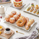 MIECOO Large Serving Platter, 18.5" x 11.5" White Serving Tray, Rectangular Porcelain Plate for Party, Wedding, Birthday, Entertaining, Food, Appetizer, Fruit, Sushi, Dessert by CozyNest Decor