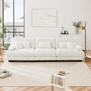 Modular Sectional Sofa Cloud Couch 3-Seater Deep Seat Sofa Couch, Oversized Couch Bed Sectional Couch with Round Bolster Armrests 5 Pillows, Modern Sofa Chair Comfy Couch(White) by CozyNest Decor