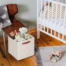 HNZIGE Fabric Storage Cubes Set of 4,12 x 12 Storage Baskets,Cloth Storage Bins for Organizing with Handles,Closet Baskets for Organizing Home Nursery(Gream) by TinyTreasures Baby Boutique