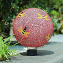 Gazing Ball 8 Inch Bee Glass Mosaic Garden Globe Outdoor Gazing Globe Yard Ornament for Garden Yard Home Lawn Outdoor Decoration Gift for Women (Not Solar Powered) by CozyNest Decor