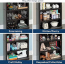 Sauder Miscellaneous Storage 5 Bookcase/Book Shelf, L: 35.28" x W: 13.23" x H: 69.76", Estate Black by CozyNest Decor