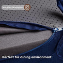 Codi Thick Kitchen Chair Cushions, Chair Pads for Indoor Dining Room 4 Pack - Washable, Non-Slip 3-Layer Seat Cushion with Ties, 16.5"x16.5"x 3.5", Set of 4, Navy by CozyNest Decor