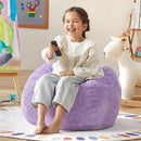 Hobestluk 2.5FT Bean Bag Chair Beanbags Small Bean Bag Chair with Filler Included Teardrop Bean Bag with Removable Cover for Bedroom Living Room (Small, Purple) by CozyNest Decor
