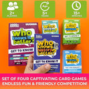 QUOKKA Who Knows Better? - Set 4 in 1 - Family Card Trivia Game | Fun Learning & Educational Questions for Families | Suitable for Boys & Girls by TinyTreasures Baby Boutique