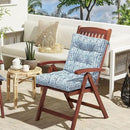 LVTXIII Outdoor Adirondack Chair Cushions, L42 x W21 x H4 Patio Tufted Low Back Cushions, Seasonal Replacement Rocking Chair Cushion for Home Garden Furnitue, Set of 2, Pebble Blue by GreenHaven Gardens