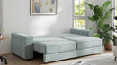 91-Inch Corduroy Pull Out Couch with Storage, Convertible Queen Sleeper Sofa with Pull Out Bed, Hide a Bed Couches for Bedroom, Guest Room, Apartment, Small Places, RV (Sage Green) by CozyNest Decor