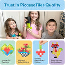 Picasso Cubes 1” Magnetic Puzzle Cubes 108 Piece Magnet Construction Building Block Set Sensory Toy Early Education STEM Learning, Free Ideabook with 50 Ideas, Children Age 3+ Boy Girl PMC108 by TinyTreasures Baby Boutique