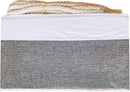 Yawinhe Foldable Storage Basket 3-Pack, Large Fabric Bins with Rope Handle, Used for Organizing Shelves, Closets, Clothes, 12.99''Lx9.05''Wx7.87''H, White/Grey by TinyTreasures Baby Boutique