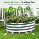 Land Guard 3×3×1ft Galvanized Raised Garden Bed Kit, Round Galvanized Planter Raised Garden Boxes Outdoor, Large Metal Raised Garden Beds for Vegetables, Silver by GreenHaven Gardens