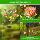 Solar Flowers Lights Outdoor Waterproof, 6 Pack 2 in 1 Solar Butterfly Bouquet for Garden Decor, LED Warm Lighting Garden Lights Outdoor for Pathway Yard Patio Decoration by GreenHaven Gardens