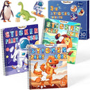 PERRYHOME 3PCS Sticker by Number Paint Books for Kids Ages 4-8, Dinosaur Animal Space Themes Sticker Activity Books, Boys Crafts Party Birthday Christmas Gifts Toys by TinyTreasures Baby Boutique