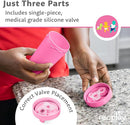 Re-Play Sippy Cups for Toddlers - 10 Oz. Reusable Spill Proof Cups for Kids, Dishwasher/Microwave Safe - Made in USA - Set of 3-3.13" x 6.25" - Berry by TinyTreasures Baby Boutique