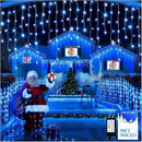 960 LED 98FT Christmas Lights Plug in 8 Modes with Timer Dimmable Christmas Decorations Outdoor Waterproof Indoor Curtain String Lights for Roof Garden Holiday Wedding Party Decor Blue by GreenHaven Gardens