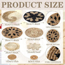 Xuhal 11 Pcs Boho Hanging Wall Basket Decor Handmade Woven Basket Wall Decorative Boho Wicker Baskets Placemats Round Farmhouse Bulrush Art for Rustic Home Decorations Christmas Gift(Rustic) by GreenHaven Gardens