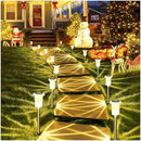 DenicMic Solar Lights Outdoor 15 Pack Waterproof 3000K Warm White LED Acrylic lamp Head Stainless Steel Stake for Landscape Lighting Path Walkway Sidewalk Backyard Patio Decor by CozyNest Decor
