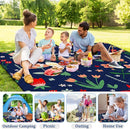 Extra Large Picnic Blanket Waterproof,80"x 80"Foldable Machine Washable Beach Blanket,Outdoor Blanket for 6-8 Adults,Suitable for Indoor Crawling,Park Beach,Camping,Hiking,Family Travel(Light Blue) by TinyTreasures Baby Boutique