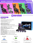 2PM SPORTS Vinal Girls Adjustable Flashing Inline Skates, All Wheels Light Up, Fun Illuminating Skates for Kids Men Adult Women and Boys by TinyTreasures Baby Boutique