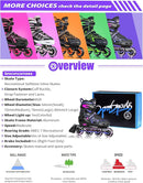 2PM SPORTS Vinal Girls Adjustable Flashing Inline Skates, All Wheels Light Up, Fun Illuminating Skates for Kids Men Adult Women and Boys by TinyTreasures Baby Boutique