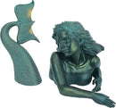 Design Toscano Meara the Mermaid Swimmer Indoor/Outdoor Garden Statue for Patio, Pool or Lawn, 16 Inches Wide, 7 Inches Deep, 7 Inches High, Handcast Polyresin, Green Verdigris Finish by GreenHaven Gardens