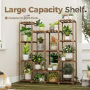 Bamworld Plant Stand Indoor Large Plant Shelf Tall Flower Stands 14 Pots Outdoor Plant Rack for Garden Balcony Patio Window Living Room Corner Wood by GreenHaven Gardens